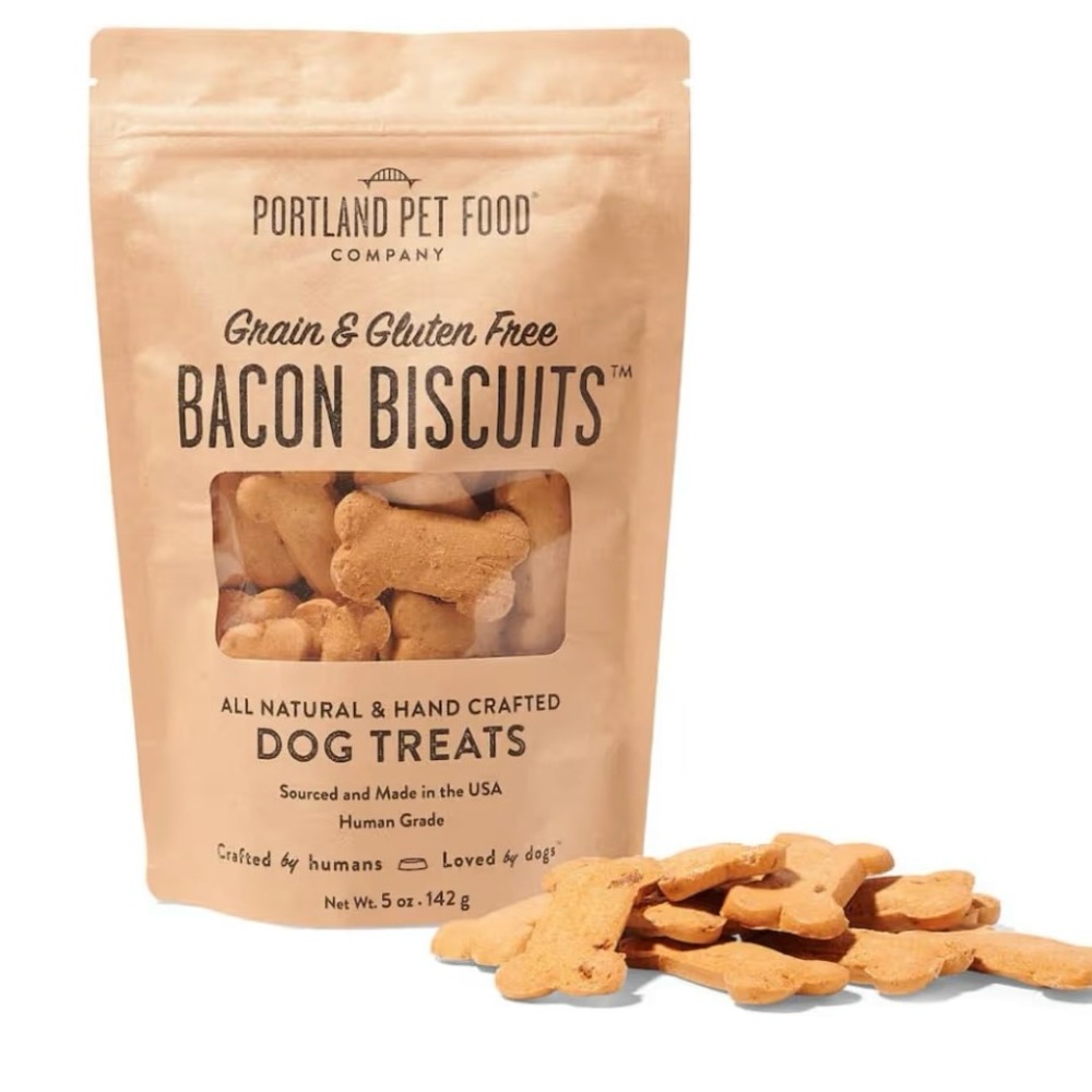 Portland Pet Food Bacon Biscuits Dog Treats - 3 bags